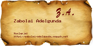 Zabolai Adelgunda névjegykártya